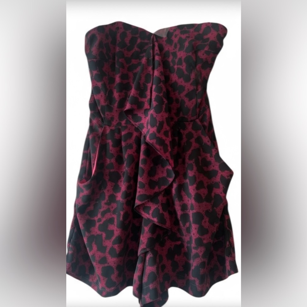 Express Vibrant Red Satin Dress